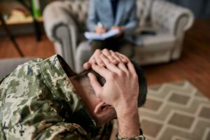 Military veterans and first responders in a support group setting